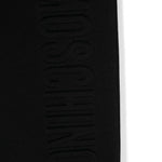 Moschino Kids Pantaloni Neri in Tuta con Ricamo per Bambini (dettaglio)