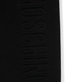 Moschino Kids Pantaloni Neri in Tuta con Ricamo per Bambini (dettaglio)