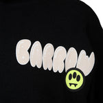 Barrow Kids Felpa con Cappuccio Nera con Stampa Logo e Pupazzo