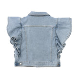 Vicolo Kids Giubbino in Denim con Tasche per Bambine