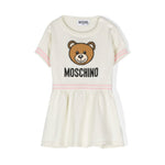 Moschino Kids Abito Panna con Teddy Bear per Neonate