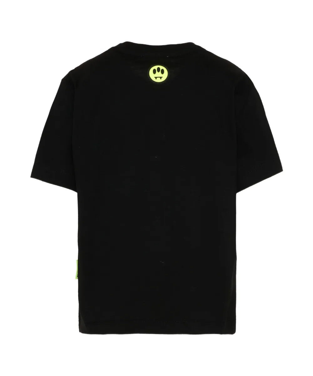 Barrow Kids T-Shirt Nero con Stampa Teddy Unisex