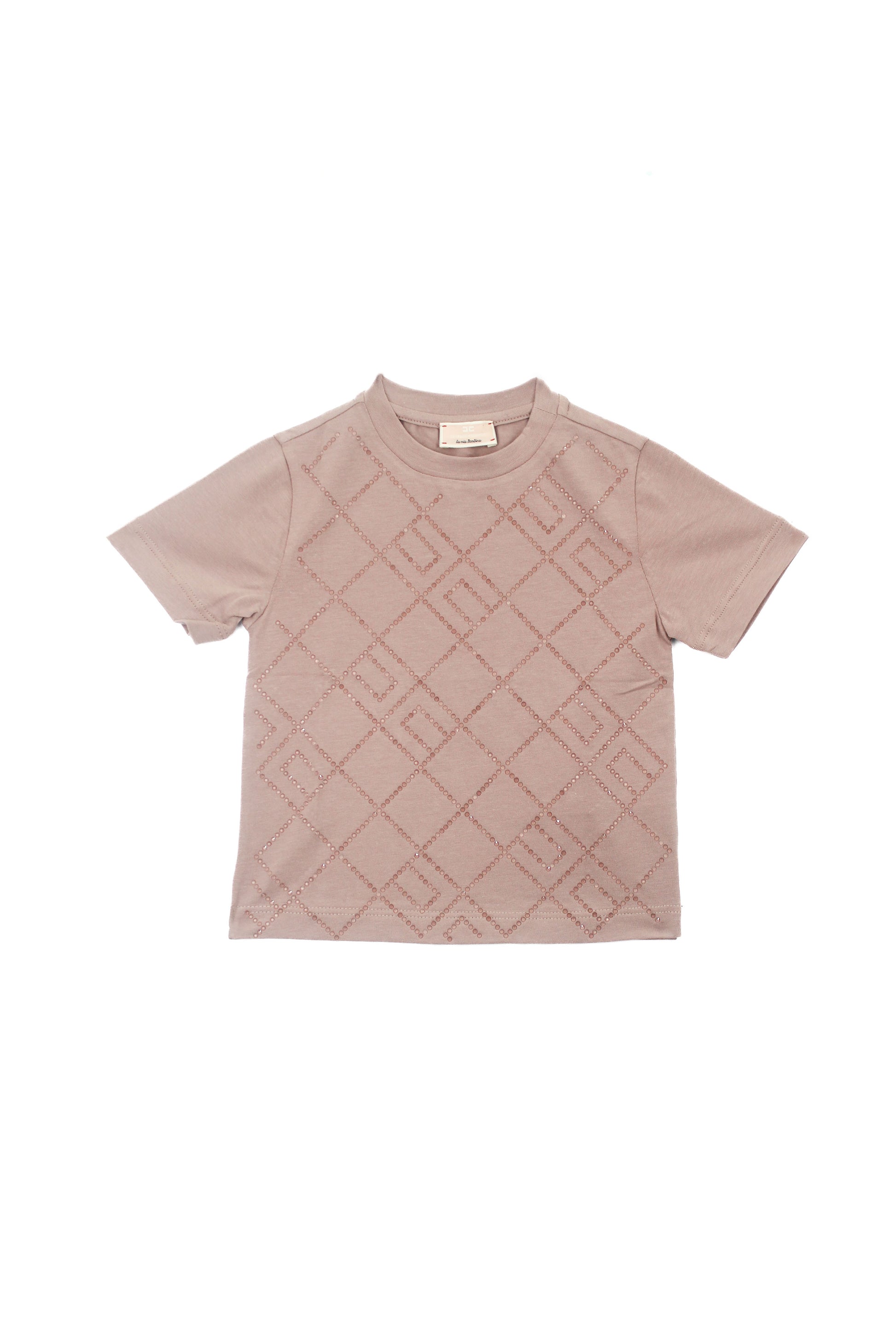 Elisabetta Franchi La Mia Bambina T-shirt Sunrise con Logo Geometrico per Neonate