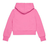 Diesel Kids Felpa con Cappuccio Fucsia Oval D per Bambine