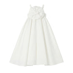 Vicolo Kids Abito Off-White con Fiore per Bambine