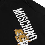 Moschino Kids Felpa Nera con Logo Teddy Bear per Bambini (dettaglio)