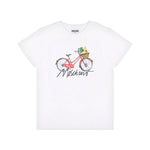 Moschino Kids T-Shirt Bianca con Stampa per Bambine
