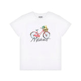 Moschino Kids T-Shirt Bianca con Stampa per Bambine
