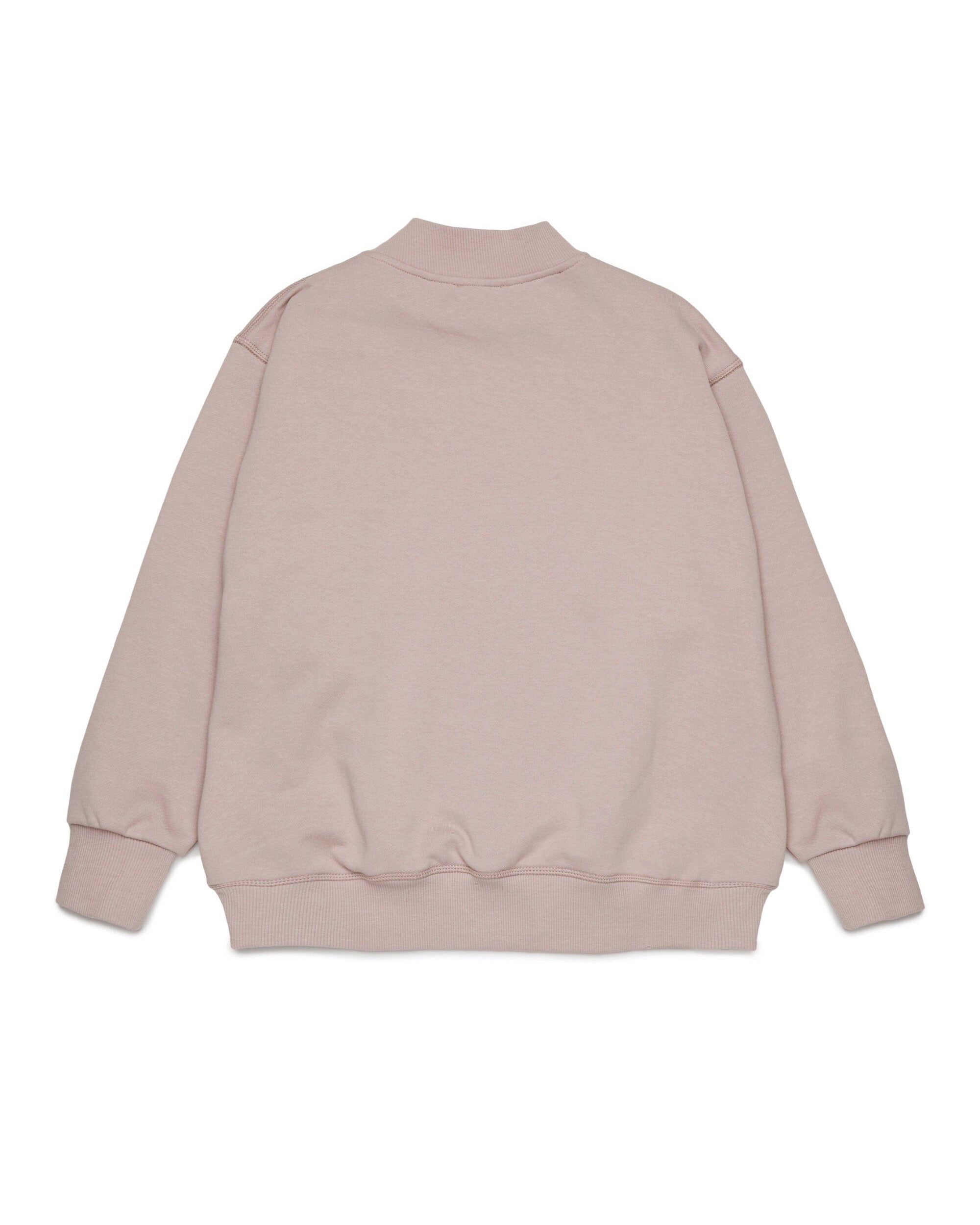 Diesel Kids Felpa Girocollo Rosa con Oval D AR per Bambine