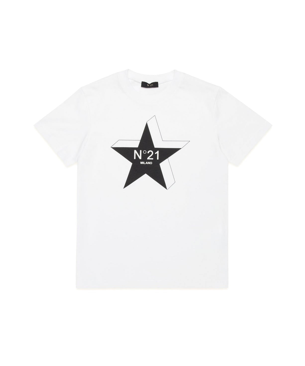 N°21 Kids T-shirt Bianca con Stampa Star per Bambini