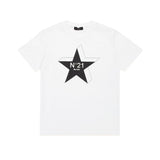 N°21 Kids T-shirt Bianca con Stampa Star per Bambini