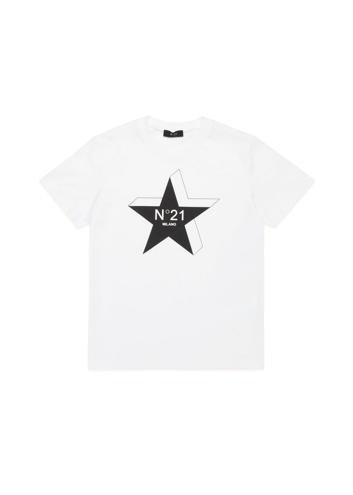 N°21 Kids T-shirt Bianca con Stampa Star per Bambini