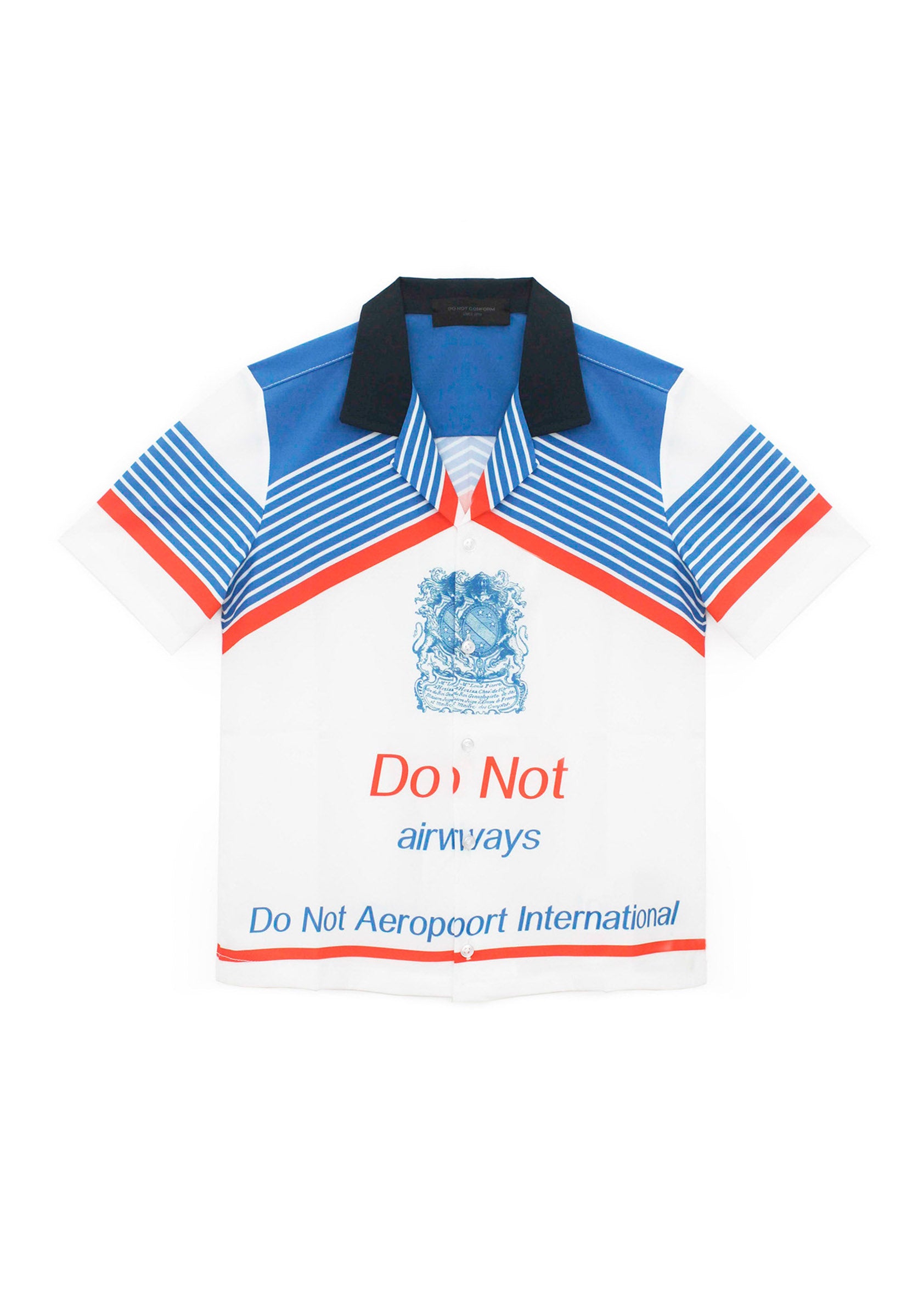 Do Not Conform Camicia Bianca con Stampa Blu per Bambini (fronte)