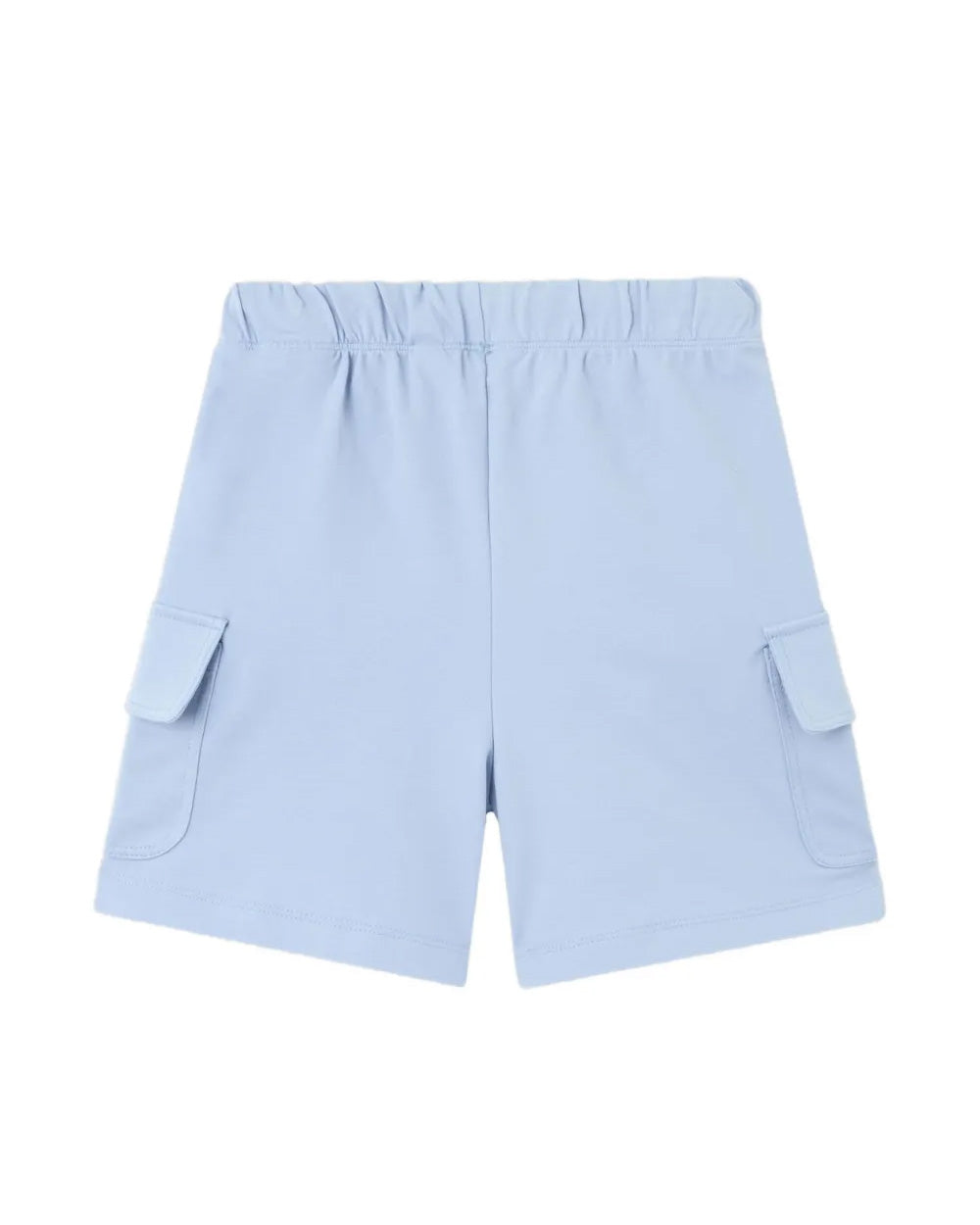 Palm Angels Kids Short Cargo Blu con Logo per Bambini