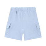 Palm Angels Kids Short Cargo Blu con Logo per Bambini