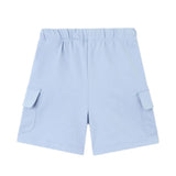 Palm Angels Kids Short Cargo Blu con Logo per Bambini