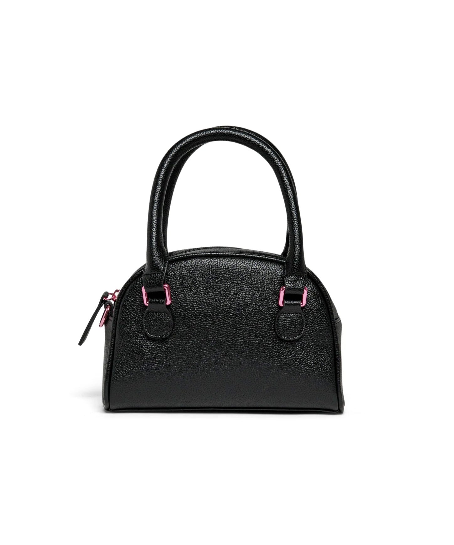 Diesel Kids Mini Bag in Tessuto Nera con Logo Oval Fucsia per Bambine