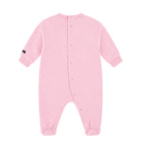 Moschino Kids Tutina Rosa con Tasca Teddy per Neonate