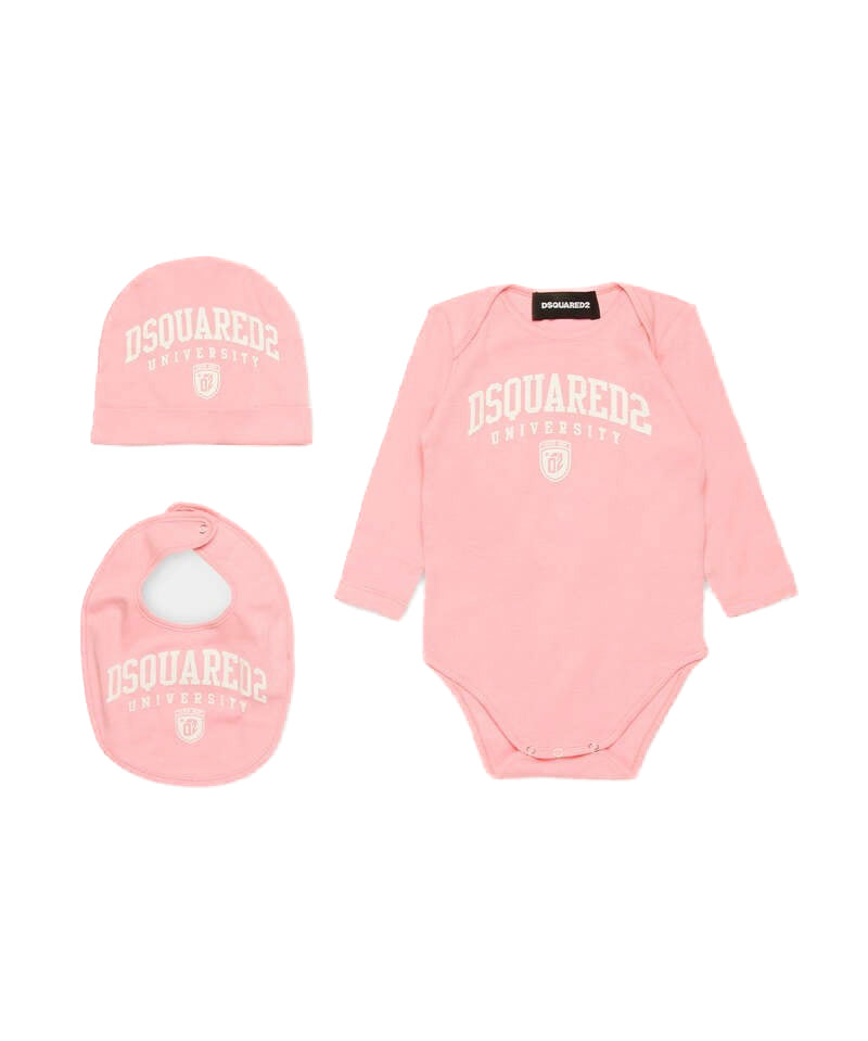 Dsquared2 Kids Set Nascita Rosa per Neonate