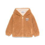 Moschino Kids Giubbino in Shearling Marrone per Neonati