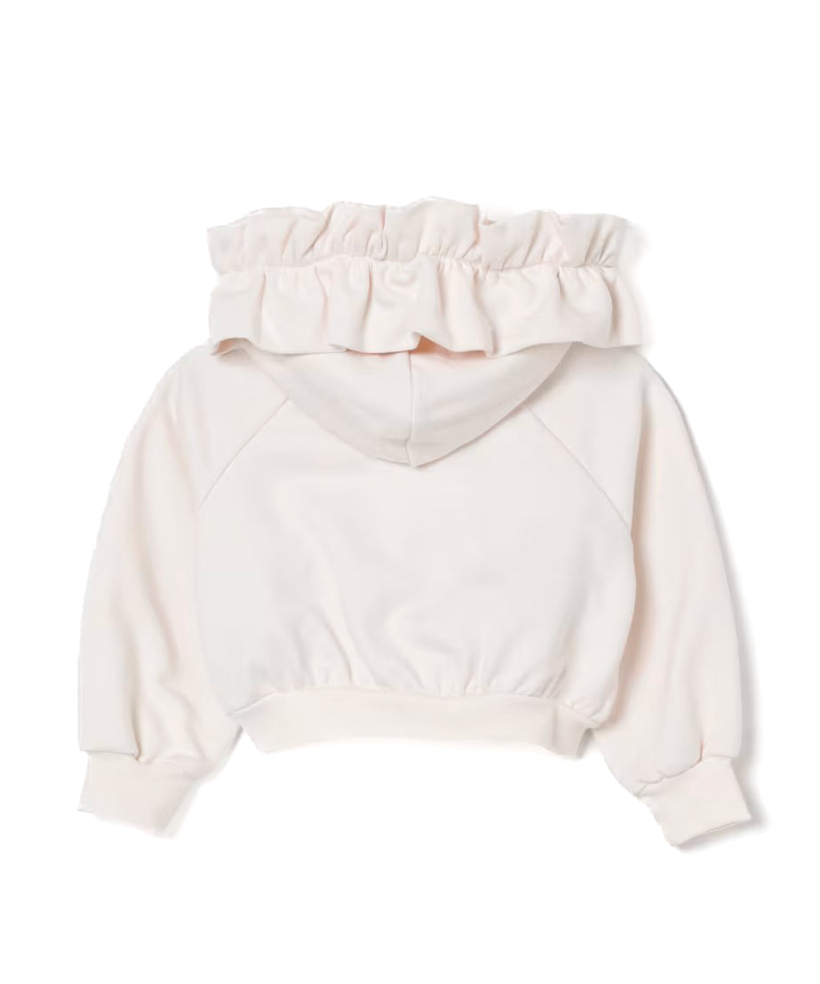 Elisabetta Franchi La Mia Bambina Felpa Panna con Cappuccio per Neonate