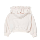 Elisabetta Franchi La Mia Bambina Felpa Panna con Cappuccio per Neonate