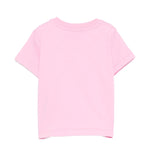 Moschino Kids T-Shirt Rosa con Maxi Logo Teddy per Neonate