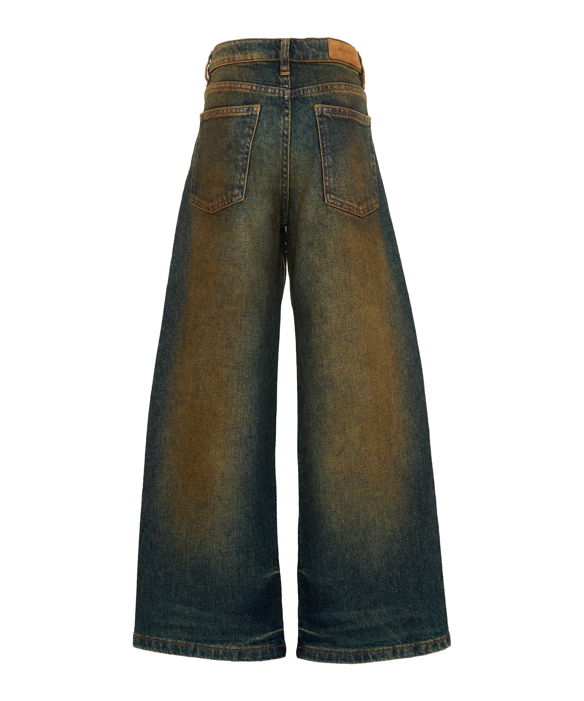 Palm Angels Kids Pantalone in Denim con Logo per Bambini