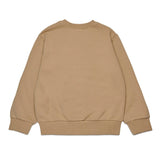 Diesel Kids Felpa Girocollo Beige Oval D per Bambini