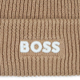 Boss Kids Cappello in Cotone Biscotto per Neonati
