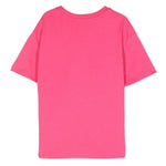 MSGM Kids T-Shirt Fuxia con Stampa Multicolor per Bambine