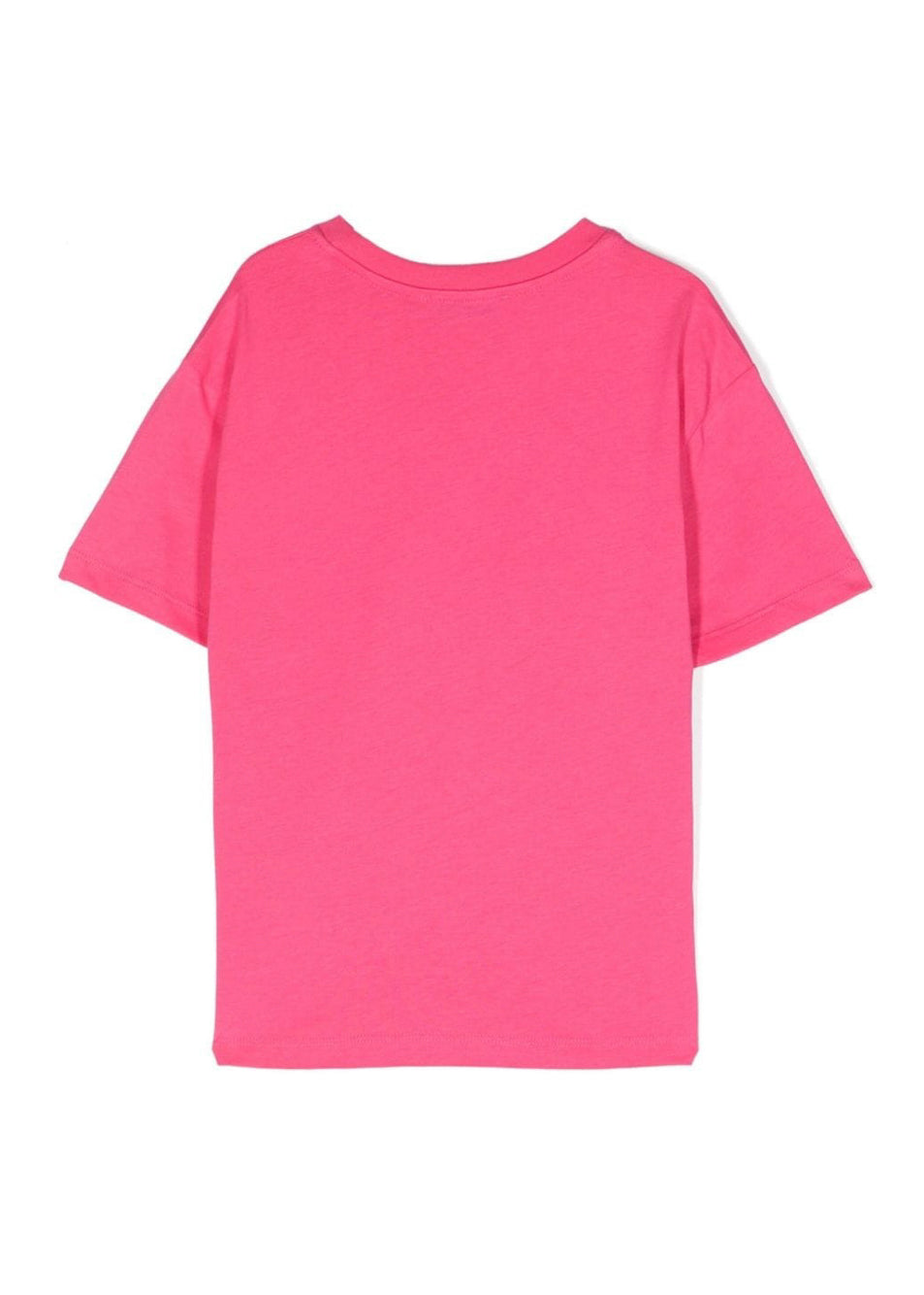 MSGM Kids T-Shirt Fuxia con Stampa Multicolor per Bambine