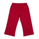 Elisabetta Franchi La Mia Bambina Pantalone Felpa Rosso con Logo per Neonate