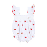 Deolinda Kids Pagliaccetto Bianco Fantasia Fragolina per Neonate