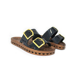 Sensi Kids Prestige Sandalo Nero Doppia Fascia per Bambini (fronte)