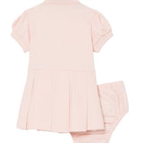 Lacoste Kids Abito Polo Rosa con Logo per Neonate