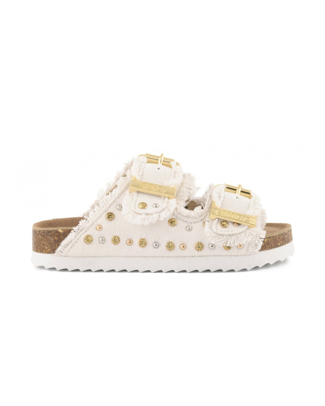 Colors of California Kids Sandalo Denim Panna con Strass per Bambine