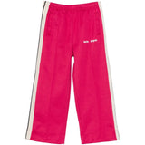 Palm Angels Kids Pantalone Bordeaux con Logo per bambine
