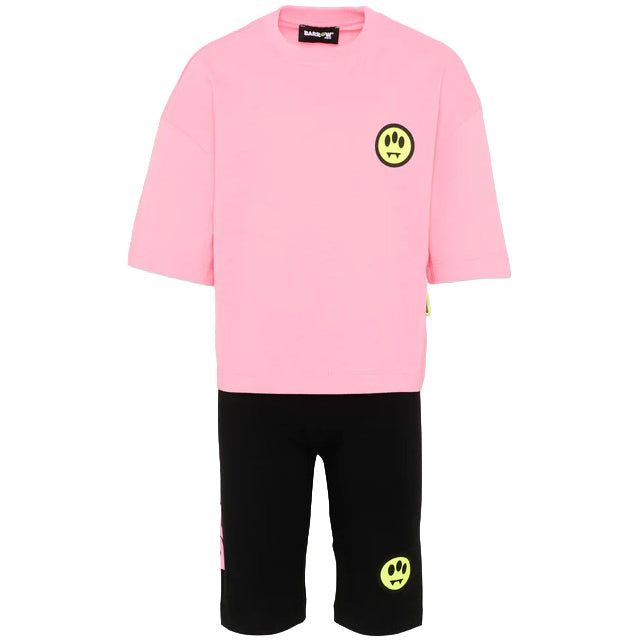 Barrow Kids Completo Rosa e Nero con Logo per Bambine