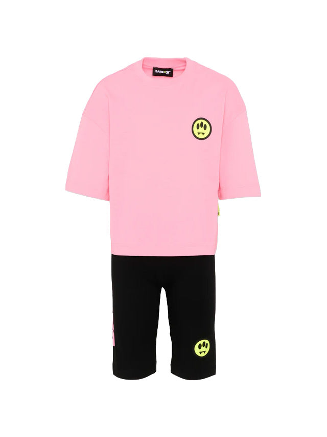 Barrow Kids Completo Rosa e Nero con Logo per Bambine