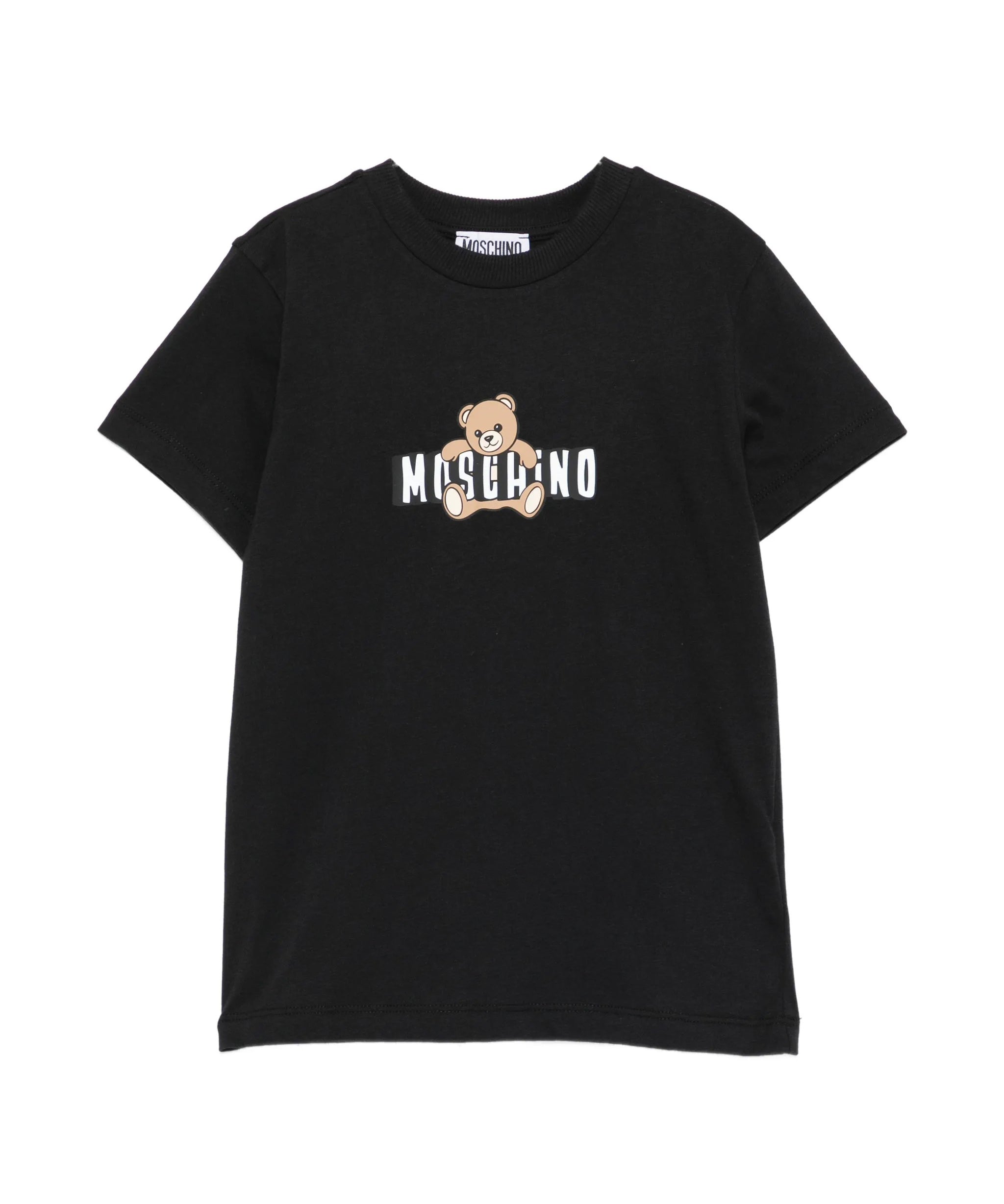 Moschino Kids T-Shirt Nero con Logo Teddy Bear per Bambini
