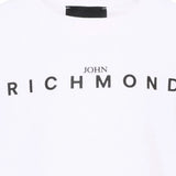 John Richmond Kids T-Shirt Bianco Maniche Lunghe con Logo per Bambini