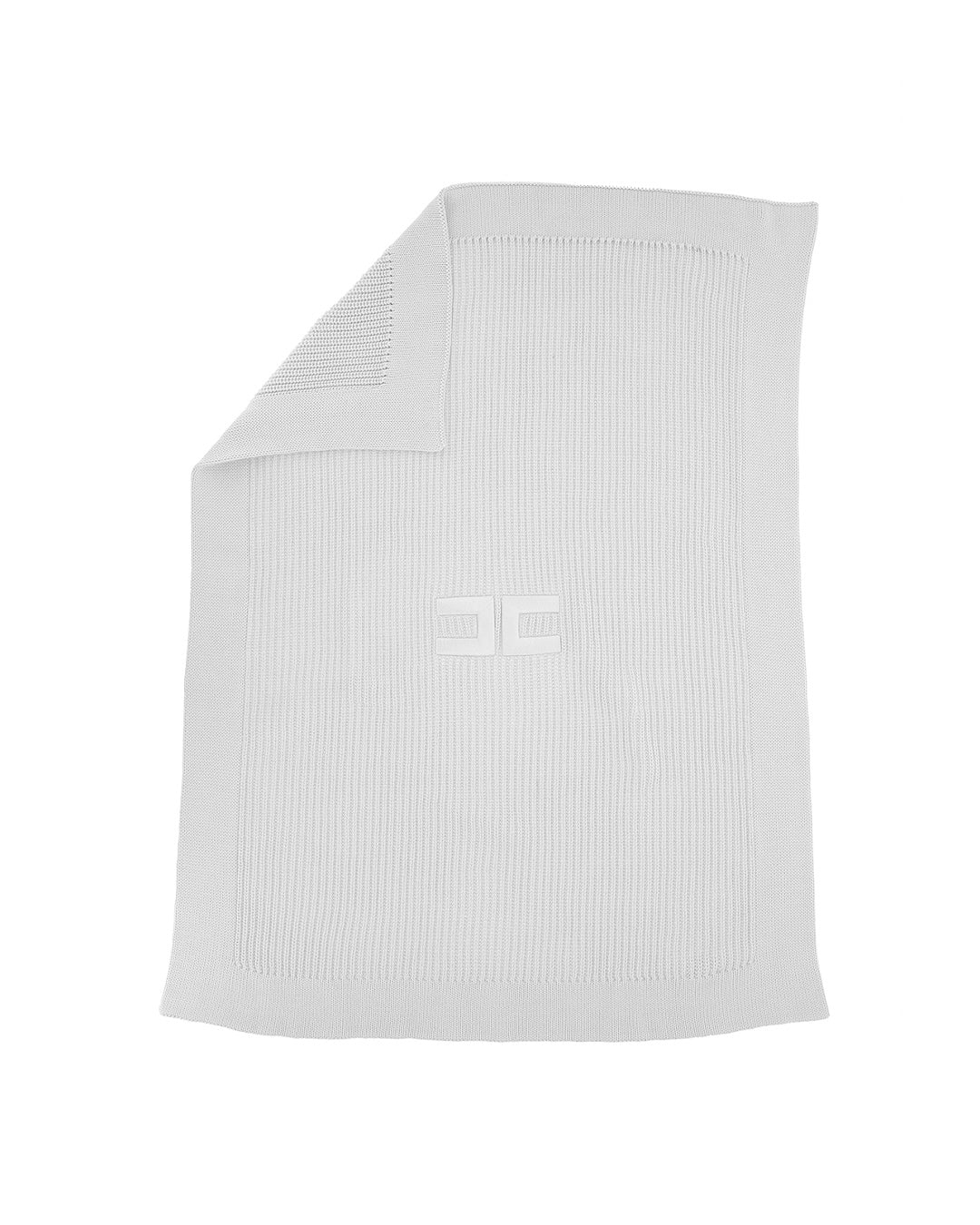 Elisabetta Franchi La Mia Bambina Coperta Panna con Logo per Neonate