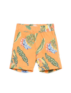 Roberto Cavalli Kids Bermuda a Fantasia Arancio per Neonati