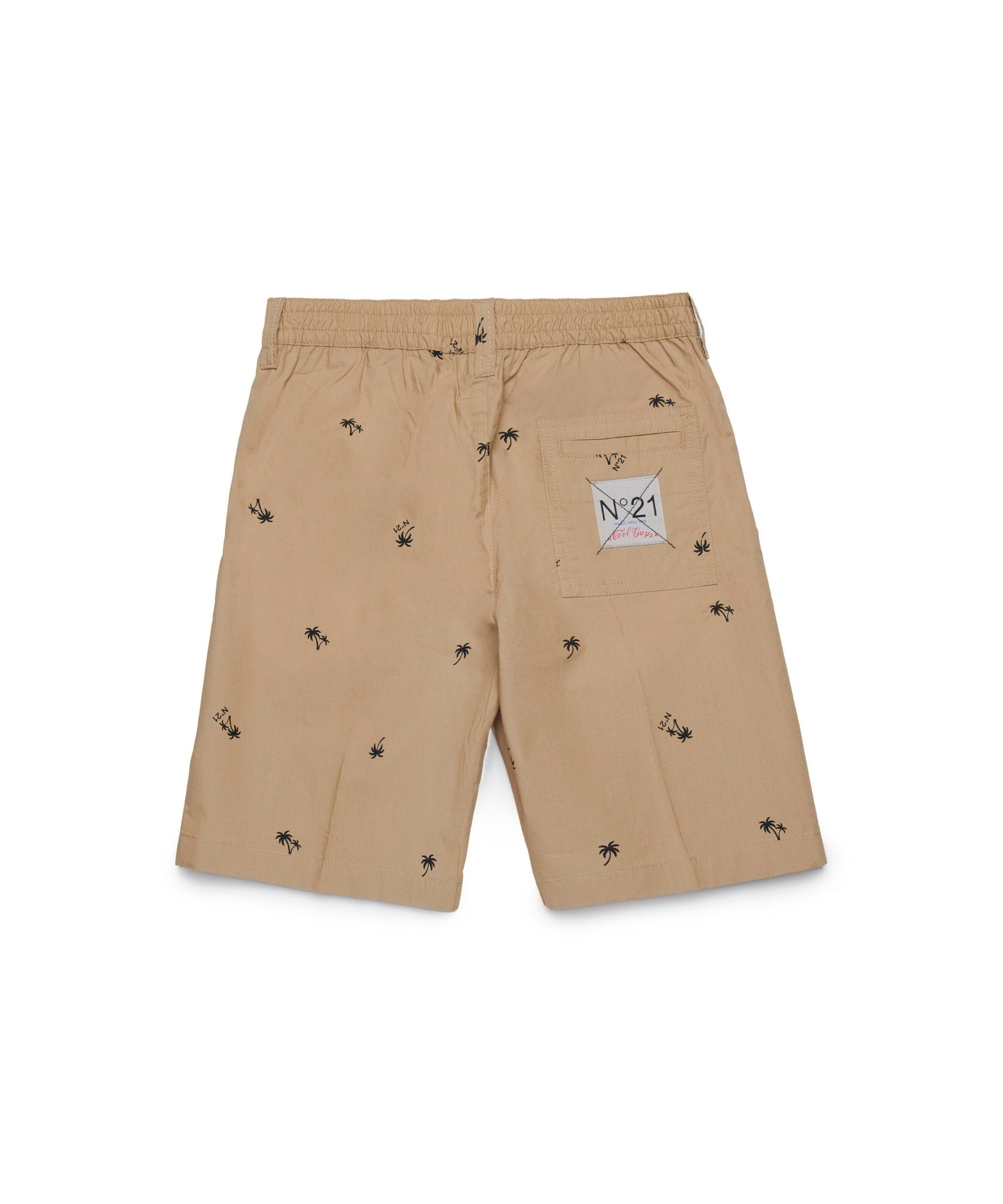 N°21 Kids Bermuda Beige All over Palms per Bambini