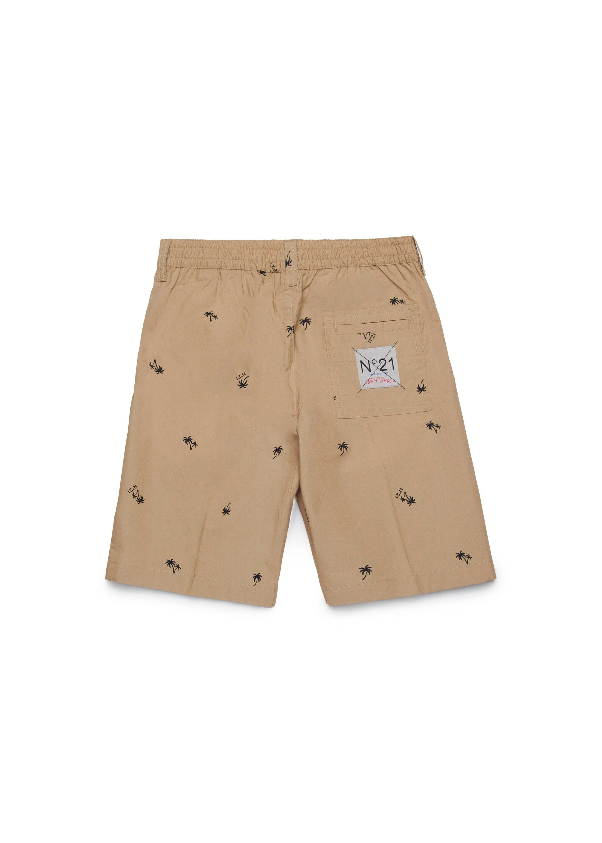 N°21 Kids Bermuda Beige All over Palms per Bambini
