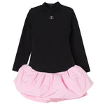 Twinset Kids Abito Nero/Rosa per Bambine