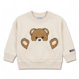 Moschino Kids Felpa Panna con Teddy Tasca Unisex