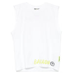 Barrow Kids Canotta Bianca con Stampa Logo per Bambini