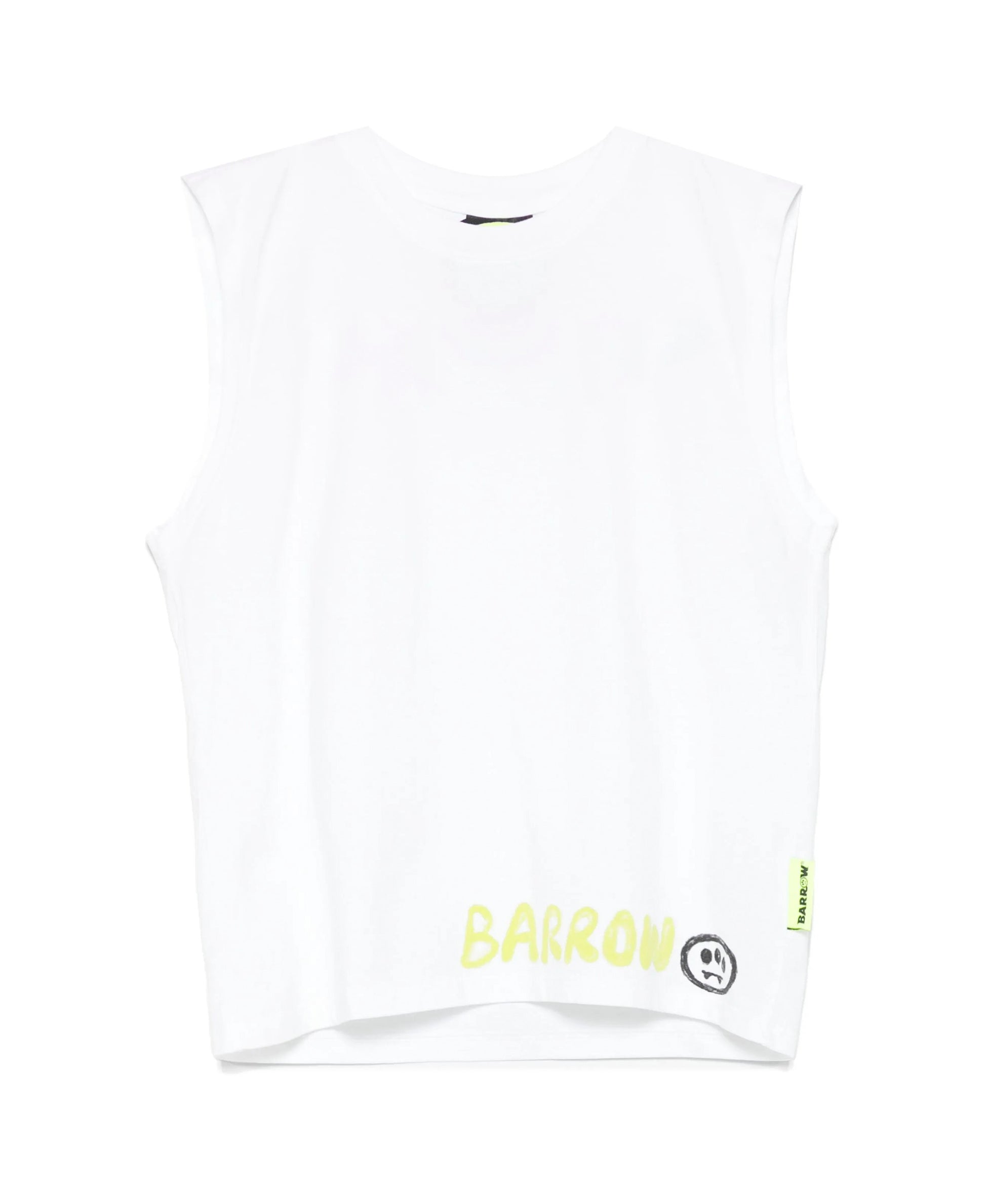 Barrow Kids Canotta Bianca con Stampa Logo per Bambini